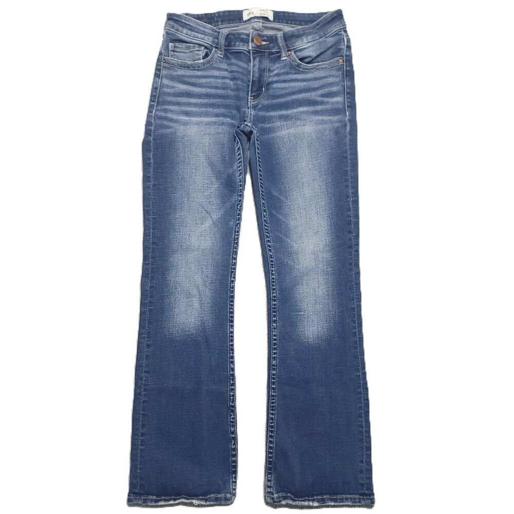 BKE Stella Low Rise Slim Fit Bootcut Jeans Womens 26x29.5 Stretch Blue Denim